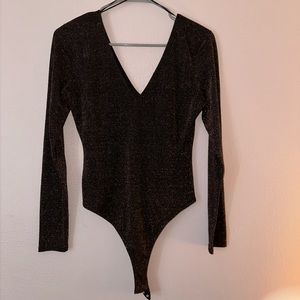 Sparkly orange and black bodysuit!